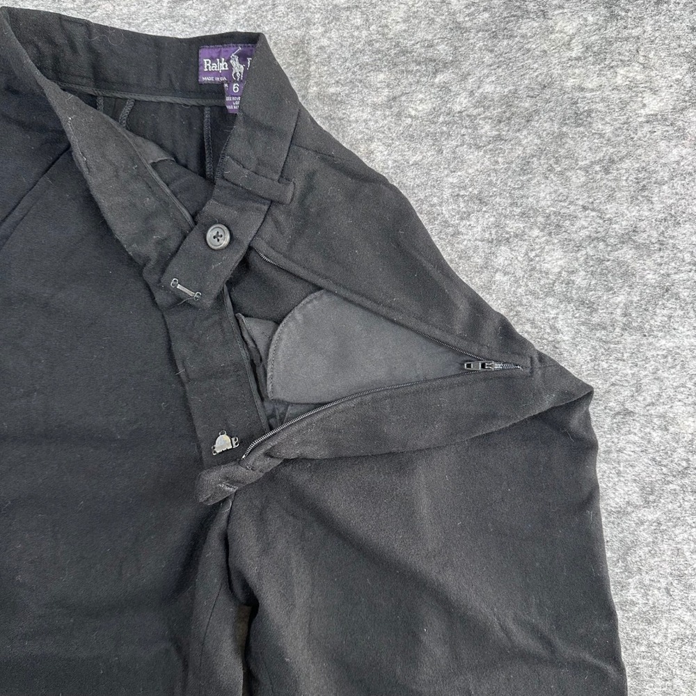 Ralph Lauren Purple Label Trousers Black Wool Womens 6 - Picture 4 of 11